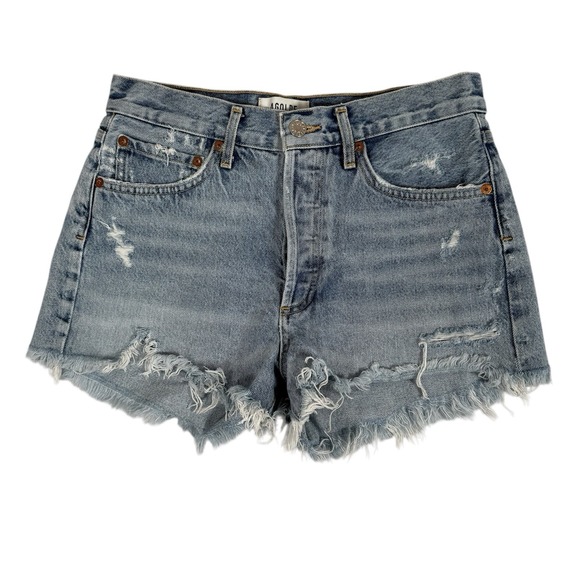 Agolde Pants - Agolde Parker Vintage Cut Off Shorts 26 Swapmeet Blue Denim Jean Button Fly High